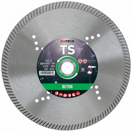 Disc diamantat turbo Diatech TS250 250 mm