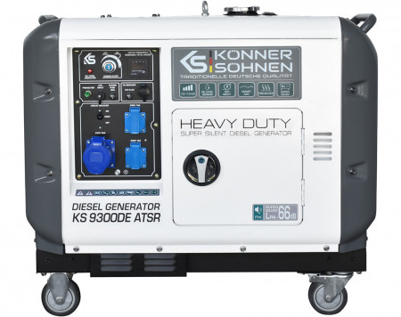 Generator de curent 7.0 kW diesel - Heavy Duty - insonorizat - Konner & Sohnen - KS-9300DE-ATSR-Super-Silent