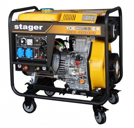 Generator de curent monofazat pentru sudura Stager YDE8500EW diesel, 3kVA, curent sudare 200A
