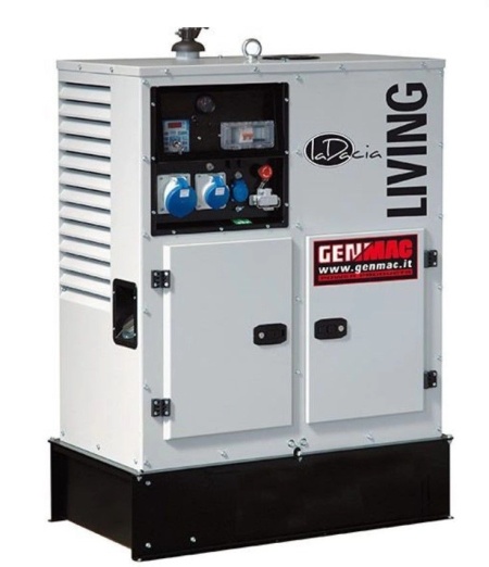 Generator insonorizat GENMAC Living RG12000KS putere maxima 12,1 kW 230V motor Kohler