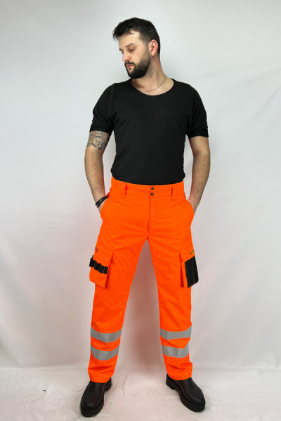 Pantaloni captusiti Safety Shell Shield – Orange