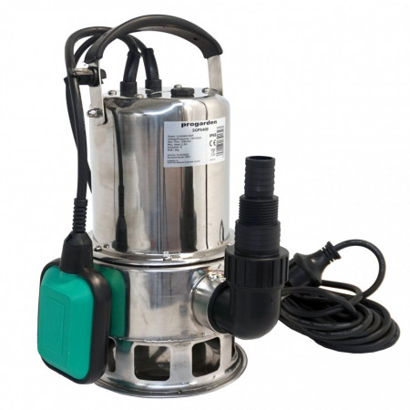 Pompa submersibila apa murdara ProGARDEN SGPS400,  cu plutitor, 400W, 140L/min, inox, 1.5"/ 38mm