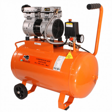 Compresor de aer fara ulei Bisonte SC012-050, debit aer 168 l/min. butelie 50 l