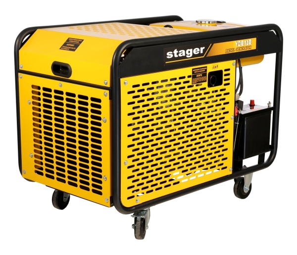 Generator de curent monofazat Stager YDE12E, open frame 10kW, diesel, pornire la cheie