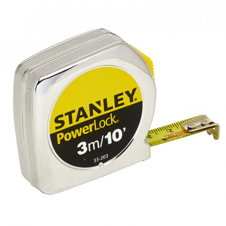 Ruleta powerlock classic cu carcasa metalica Stanley 3m/10" x 12,7mm