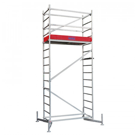 Schela din aluminiu Climtec 0,6 x 1.5m, inaltime lucru 5 m, modul 0+1