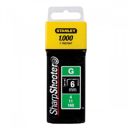 Stanley 1-TRA704T Capse de inalta calitate 6 mm / 1/4"1000 buc. tip g 4/11/140