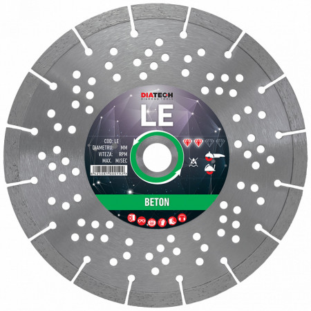 Disc diamantat segmentat universal Diatech LE-Plus diametru 115