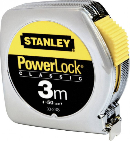 Ruleta powerlock classic Stanley cu carcasa metalica 3m x 12.7mm