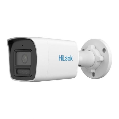 Camera supraveghere IP Hikvision HiLook, 2MP, lentila 2.8mm, ColorVu, Iluminare duala, Audio, PoE, IP67 - IPC-B129HA-LU