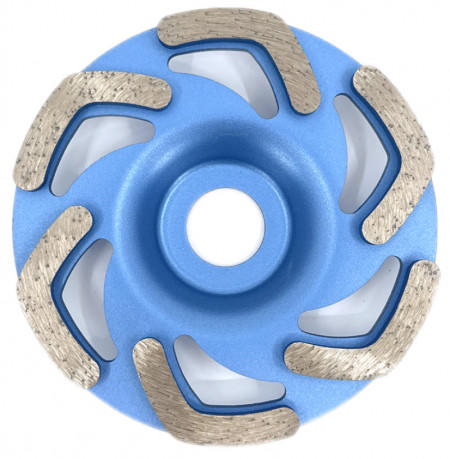 Disc cupa diamantata forma L pentru slefuire Beton/Abrazive 115x22,2mm Standard Profesional - BlueLine - DXDY.BLLC.115