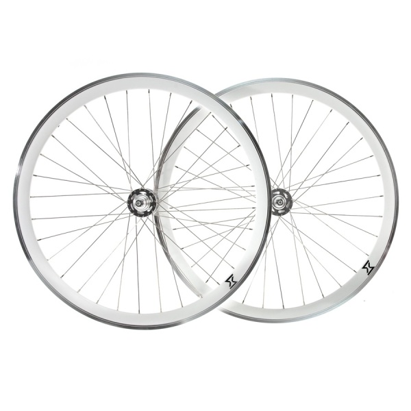 Set Roti Single Speed/Fixie SXT 700-32H 40 mm Alb