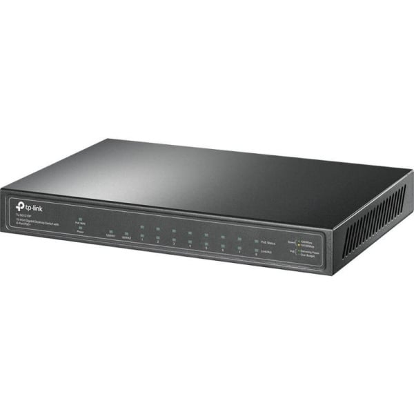 Switch 10 porturi Gigabit 10/100/1000 Mbps 20Gbps PoE+ fara management TP-Link - TL-SG1210P
