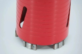 Carota diamantata Super PREMIUM ø89mm x 180mm x M16 pentru gaurire Beton armat, Zidarie, Granit - DXQZ.REDCORE.89 - Img 2