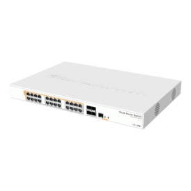 Cloud Router Switch 24 x Gigabit PoE+ Out 450W, 4 x SFP+ 10Gbps - Mikrotik CRS328-24P-4S+RM - Img 3
