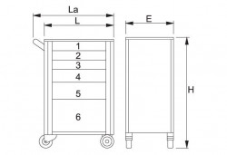 Dulap Industrial de scule TSG 10-158 OSC 158 de scule - Img 2