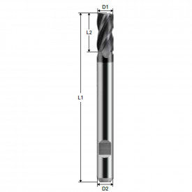 Freza cu 4 caneluri, Datron 0078406, 6.0x6.0mm - Img 2