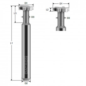 Freza T-Slot 4 caneluri, 15.0x6mm, 0068426 - Img 2