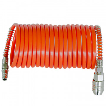 Furtun de aer spiralat cuple rapide 15 m 