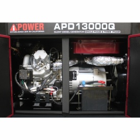 Generator de curent insonorizat AiPower APD13000Q putere maxima 11,0 kW 230/400V Diesel ATS inclus - Img 6