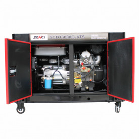 Generator insonorizat SCD13000Q-ATS, Putere max. 11 kW, 230V, AVR, motor Diesel