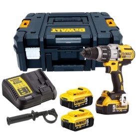 DeWalt DCD996P3 – Mașină de găurit cu percuție, 3 acumulatori XR 5.0Ah, brushless