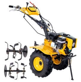 Motocultor 7CP, 2+1 trepte, 2+1 freze, benzina, roti ATV, 2 prize putere ProGARDEN Campo 873 Alpine
