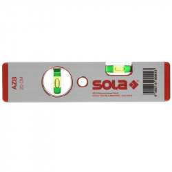 Nivela din aluminiu SOLA AZB, 20cm, 2 bule FOCUS