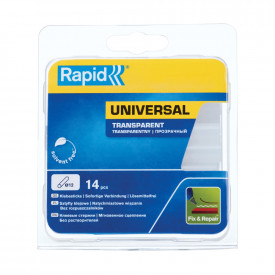 Rapid 40107946, set 14 rezerve de lipici, transparente, Ø12 x 94 mm - Img 4