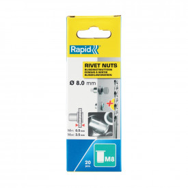 Rapid 5001482, set 20 nituri cu filet tip piulita M8, 3.5 mm - Img 4
