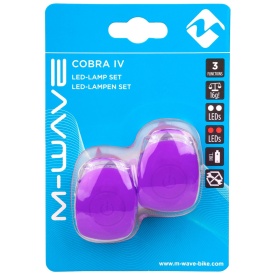 Set Flash cu Baterii M-WAVE COBRA IV - Mov - Img 3