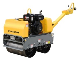 Cilindru dublu vibrocompactor, motor HI Earns HR186FA Stager CDV65-6 greutate de lucru 721 kg - Img 6