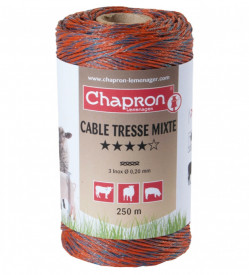 Fir pentru gard electric 3 Lite MIXTE TRESSE inox 500m pentru animale domestice CHAPRON