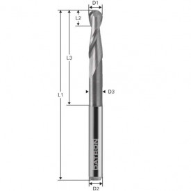 Freza cu varf rotund, Datron 0078502, Toric Cut, 2.0x5.0x6.0mm - Img 3