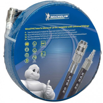 Furtun de aer 20m, 8x13mm, PVC cu insertie, cuple rapide, Michelin