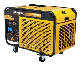 Generator de curent monofazat Stager YDE12E, open frame 10kW, diesel, pornire la cheie - Img 5