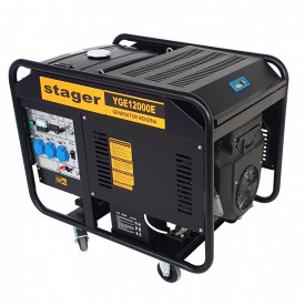 Generator de curent monofazat Stager YGE12000E, open frame 10.0kW, benzina, pornire electrica