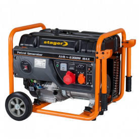 Generator de curent trifazat Stager GG 7300-3W, open-frame 5.8kW, benzina, pornire la sfoara