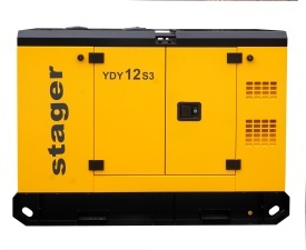 Generator insonorizat Stager YDY12S3, diesel, trifazat 11kVA, 16A, 1500rpm - Img 9