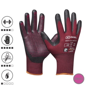 Manusi de protectie Multi Flex Touch Lady, din nylon, acoperire din spuma de nitril, uz profesional, marimea 8/M - Img 2