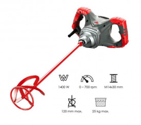 Mixer / amestecator pt. adezivi / mortar 1400W, Semi-Profesional, RUBIMIX-8 Easy Pro 230V 50/60HZ - RUBI-16903 - Img 2