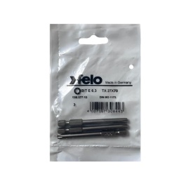 Set 3 biti Felo, seria Industrial profil Torx, E6.3, TX27, 70mm