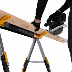 Set doua mese de santier cu picioare pivotante ToughBuilt TB-C700-2, 100% otel, max 1200 kg, 101.2cm - Img 3