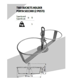 Suport 2 galeti din plastic pt. Electropalane IORI-BS2 - Img 2