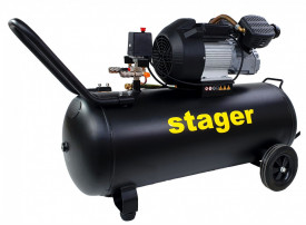 Compresor de aer, 100L, 10bar, 356L/min, monofazat, angrenare directa Stager HM3100V-10 - Img 5