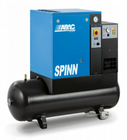 Csavarkompresszor Beépített Légtisztítóval, 3 kW, 366 l/perc, 10 Bar, 270 Literes Tartállyal ABAC SPINN 3E