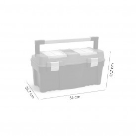 Cutie scule cu organizator, maner aluminiu, 55x27x27 cm - Img 3