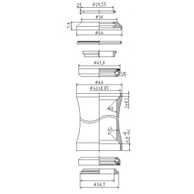 Cuveti Integrati TANGE 1.1/8"(Campagnolo) - Img 2