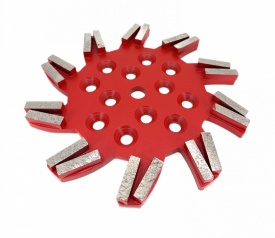 Disc stea cu segmenti diamantati pt. slefuire pardoseli - segment fin - Rosu - 250 mm - prindere 19mm - DXDY.8501.250.11.63 - Img 2