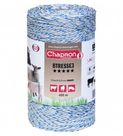Fir gard electric BTRESSE3 3 fire inox 0.25 pentru animale domestice 400m CHAPRON